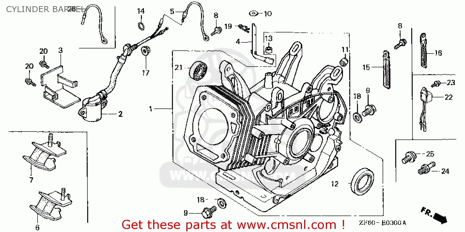 Honda BARREL ASSY.,CYLI 12000ZF6W12 Honda BARREL ASSY.,CYLI 12000ZF6W12