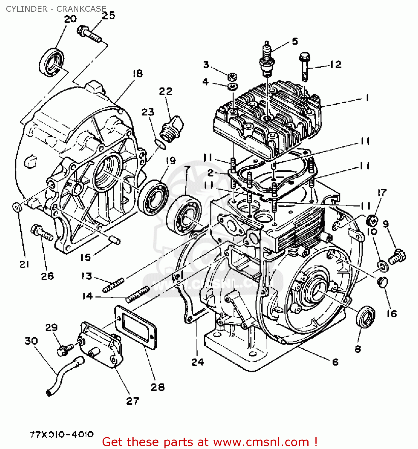 7J31541100 Cover, Crankcase Yamaha buy the 7J31541100 at CMSNL