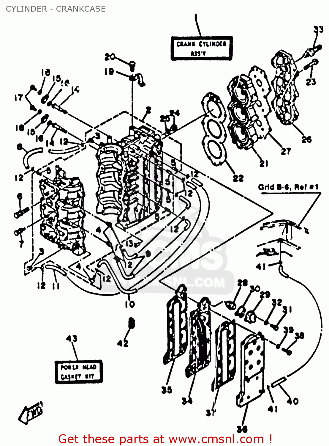 6H31241400: Gasket, Cover Yamaha - buy the 6H3-12414-00-00 at CMSNL