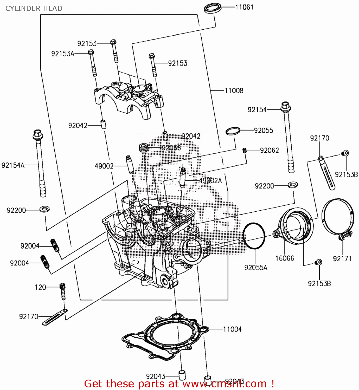 110611197 Gasket,plug Hole (nas) Kawasaki buy the 110611197 at CMSNL