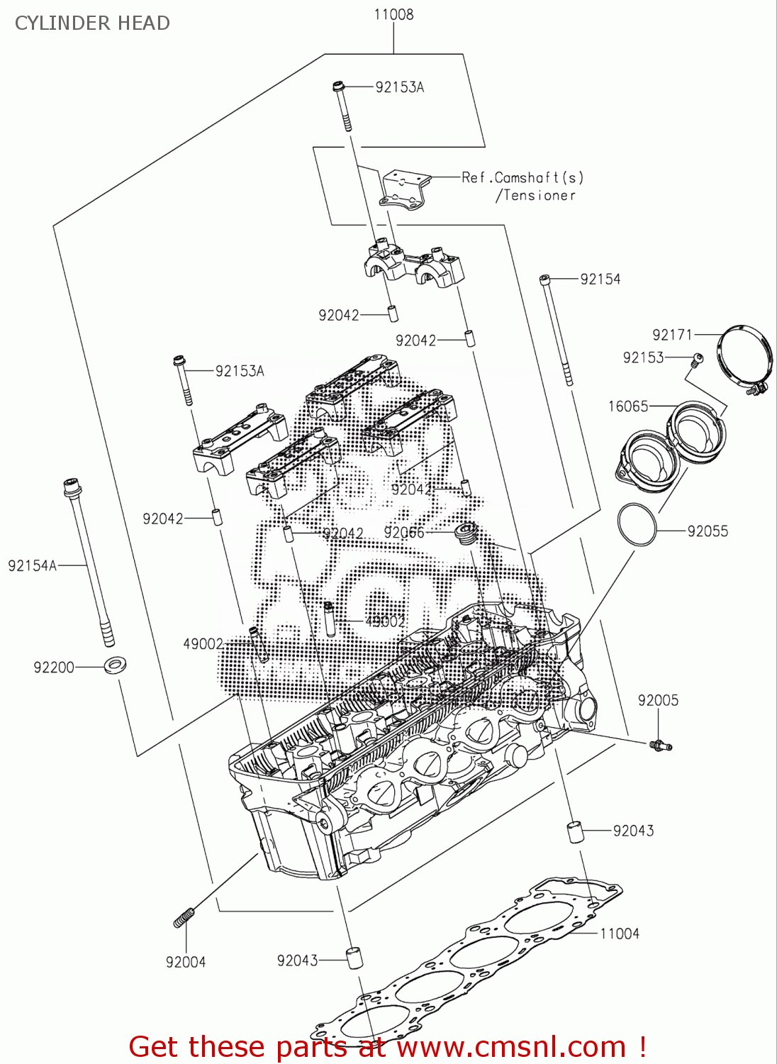 Kawasaki HEAD-COMP-CYLINDER 110080905 Kawasaki HEAD-COMP-CYLINDER 110080905