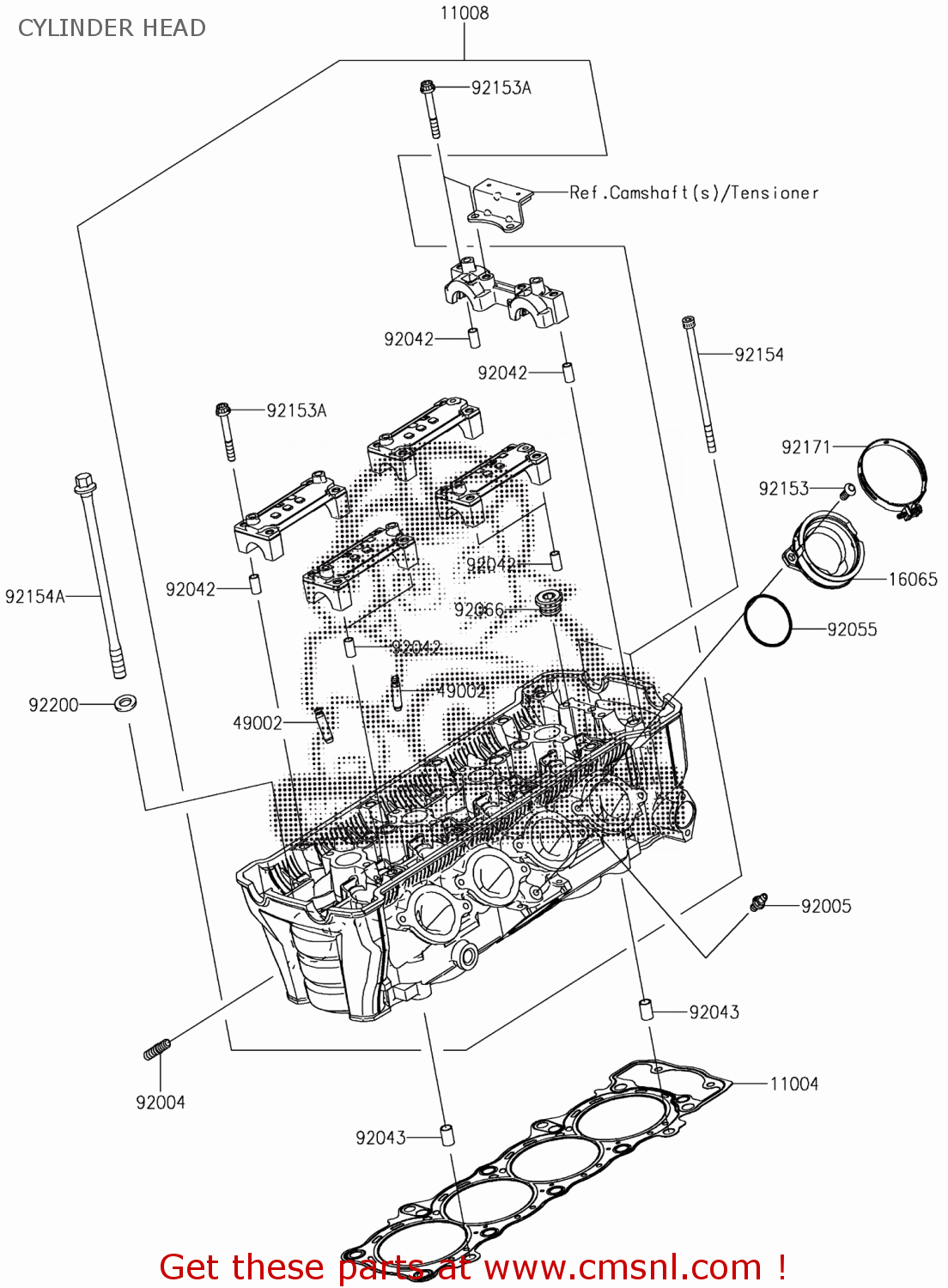 Kawasaki HEAD-COMP-CYLINDER 110080838 Kawasaki HEAD-COMP-CYLINDER 110080838
