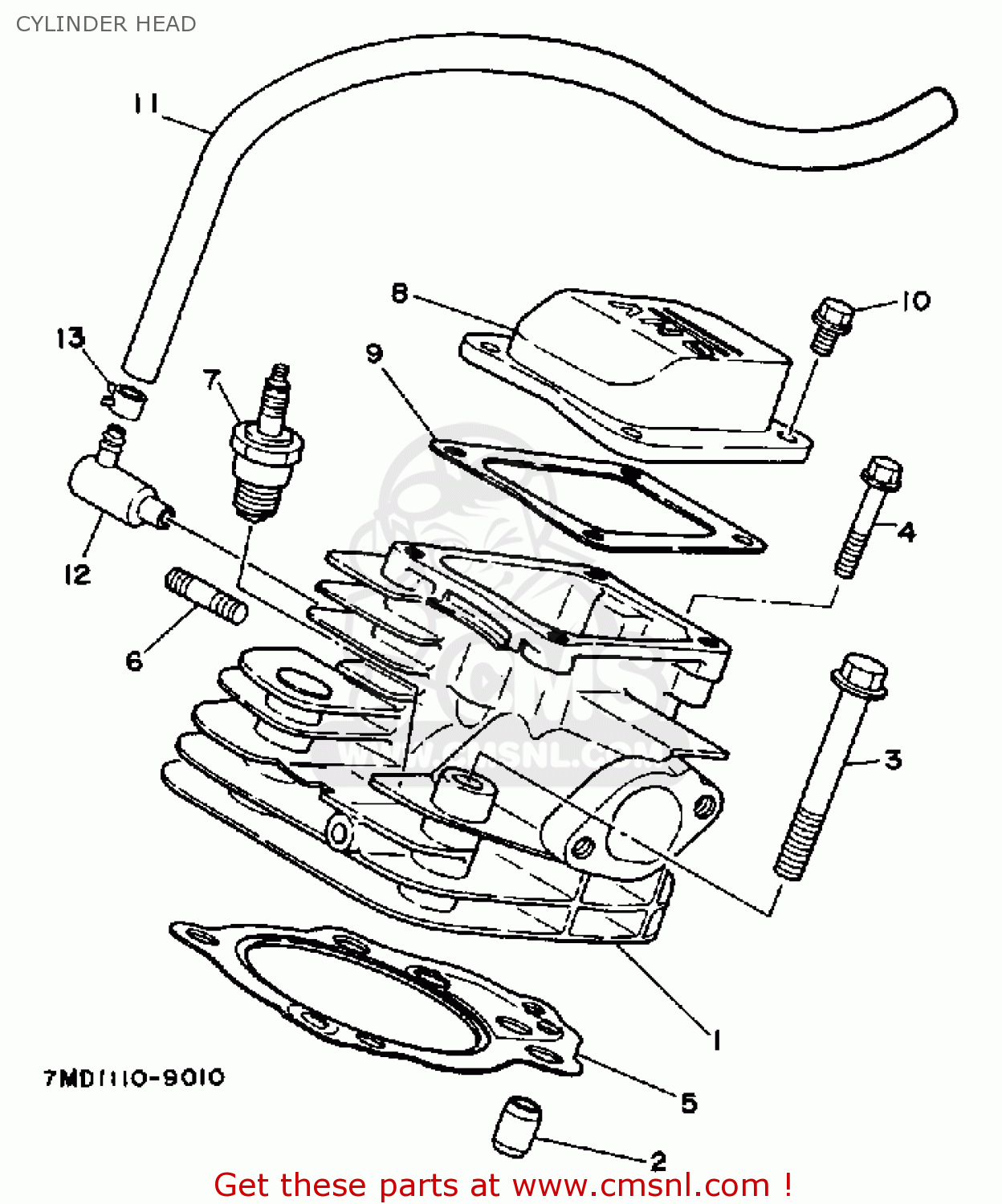 Yamaha COVER, CYLINDER HEAD 1 7KY1119100 Yamaha COVER, CYLINDER HEAD 1 7KY1119100