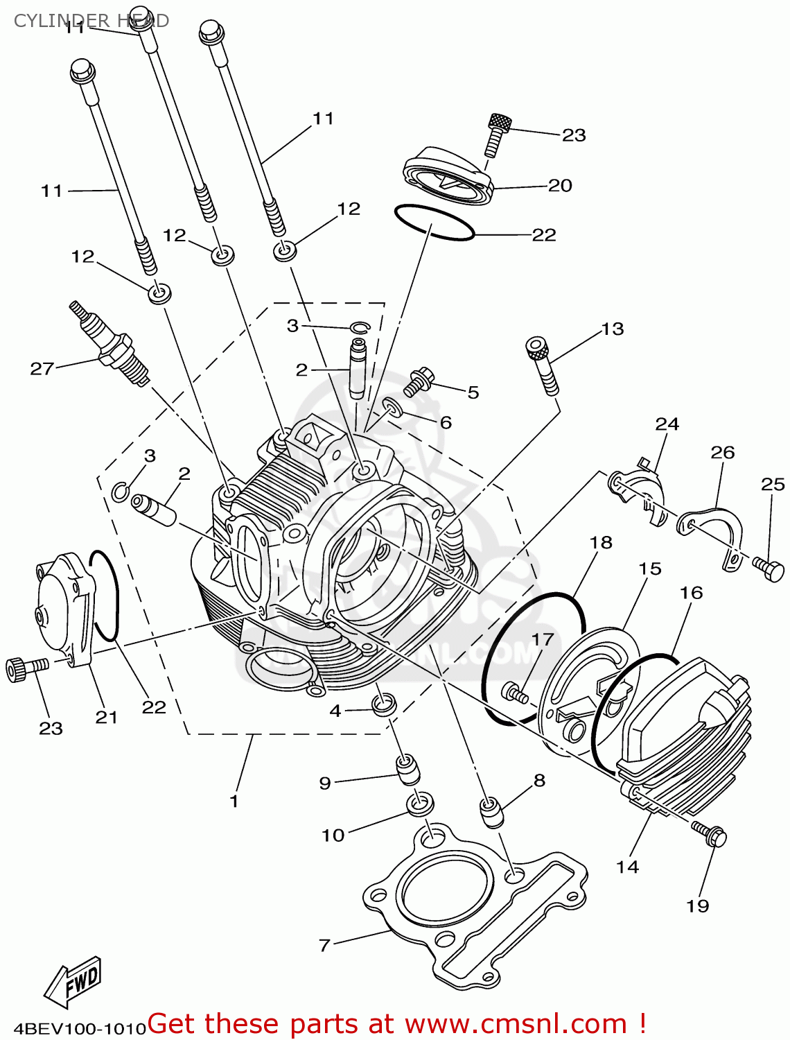 5MP1116000: Breather Assembly Yamaha - buy the 5MP-11160-00 at CMSNL