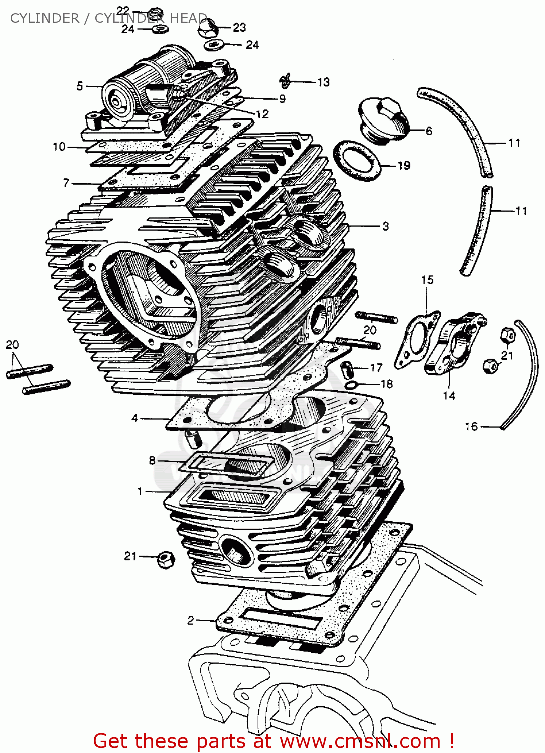 COVER, CYLINDER HEAD for CA95 BENLY USA (1320003) order at CMSNL