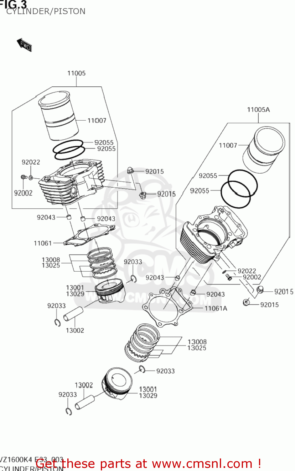 Suzuki CYLINDER-ENGINE,RR K110050020