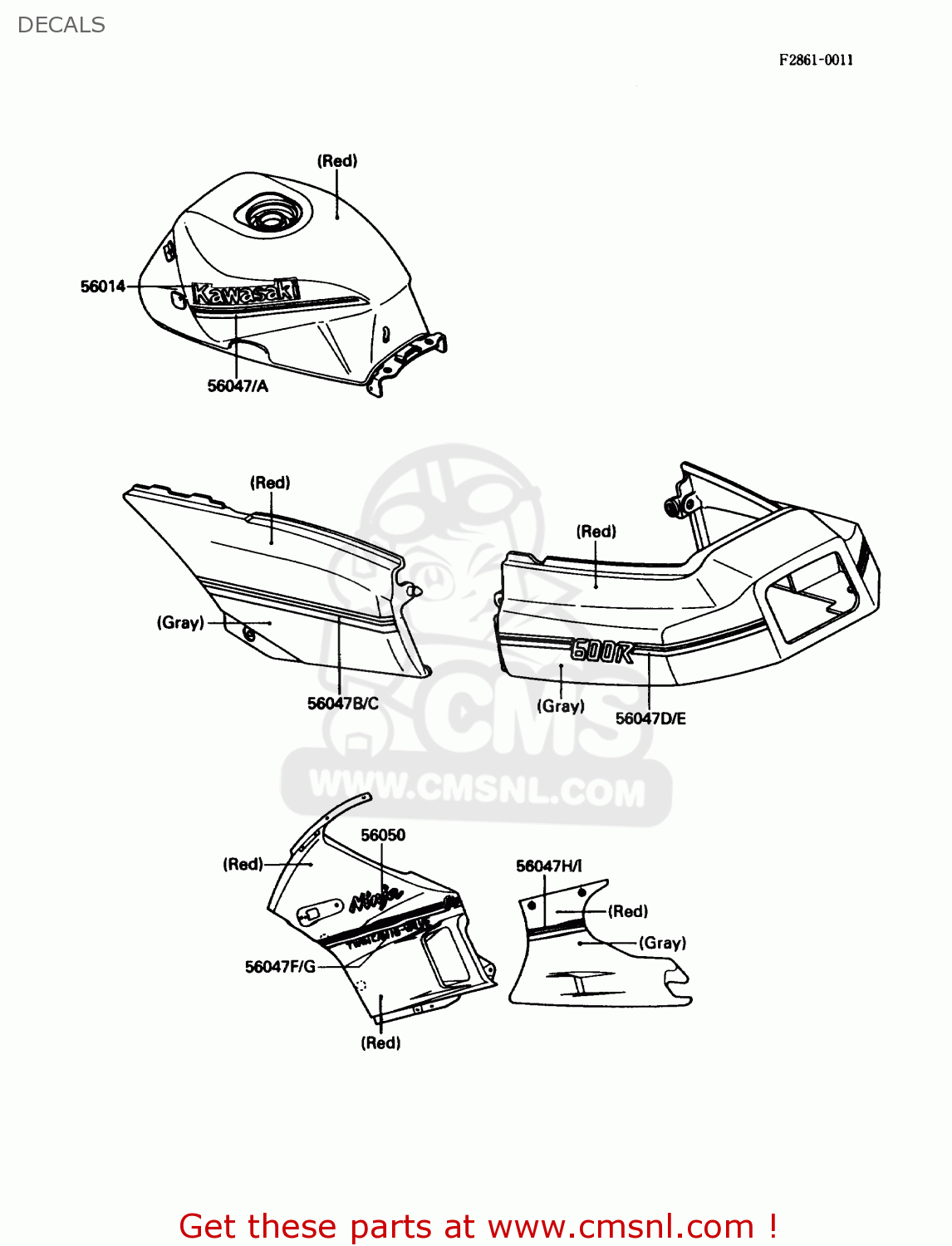 560141200: Emblem,fuel Tank, Kaw Kawasaki - buy the 56014-1200 at CMSNL