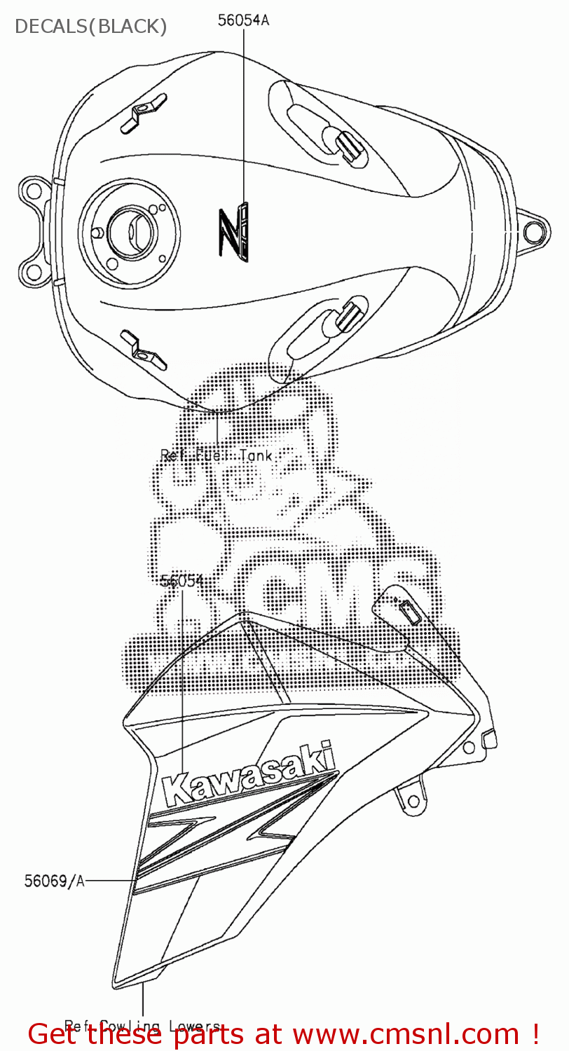 560541312 Mark,fuel Tank,z800 Kawasaki buy the 560541312 at CMSNL