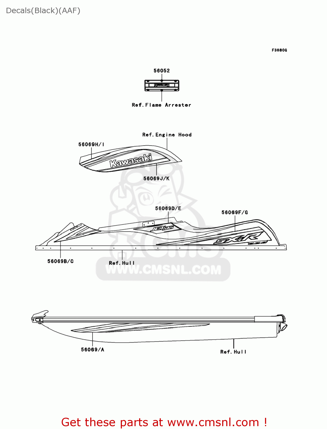 Kawasaki PATTERN,DECK,RR,LH 560693733 Kawasaki PATTERN,DECK,RR,LH 560693733