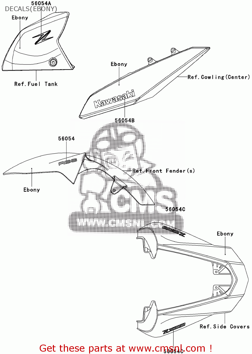 Kawasaki MARK,TANK COVER,Z 560541089 Kawasaki MARK,TANK COVER,Z 560541089