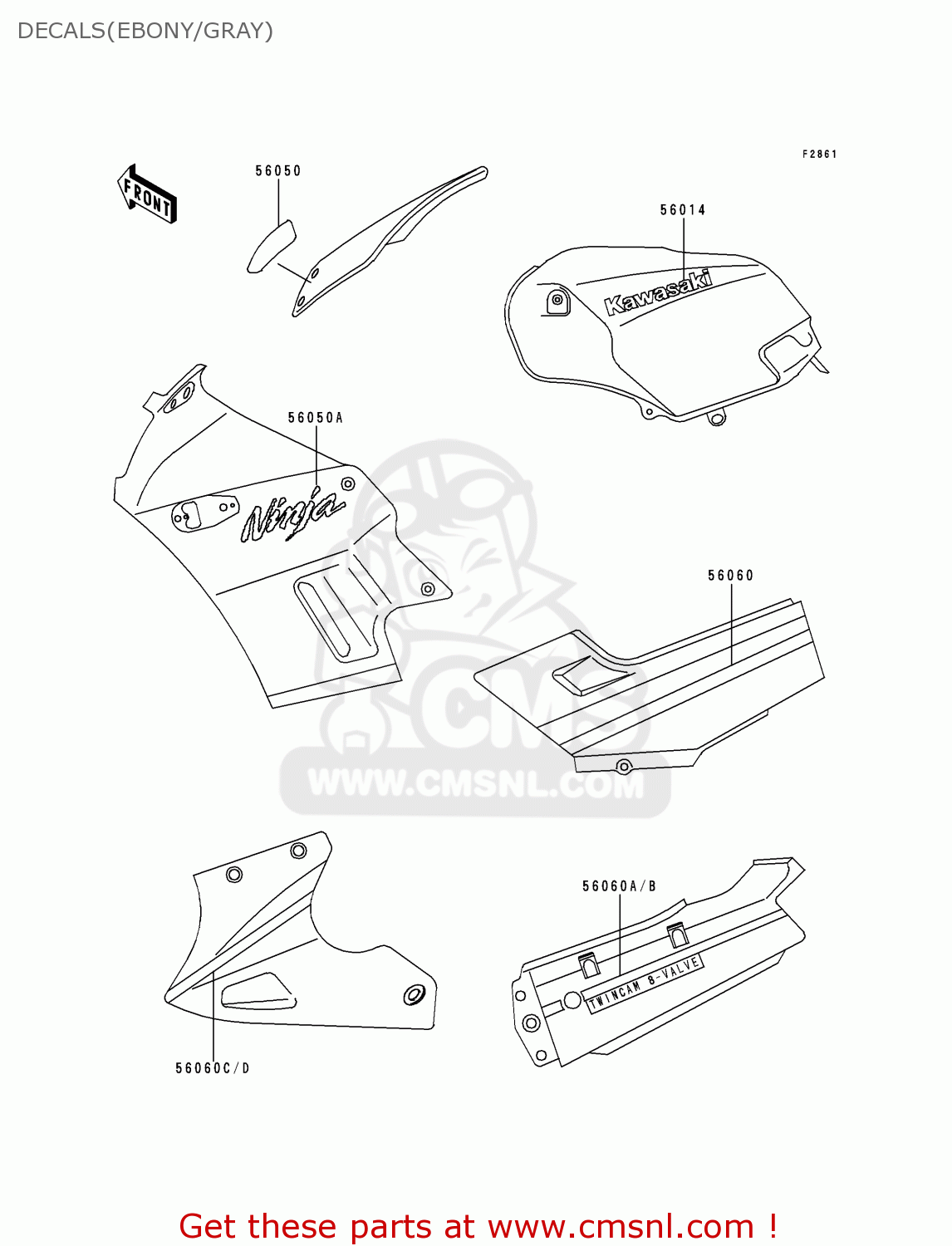 560141201: Fuel Tank Emblem,kawasaki Kawasaki - buy the 56014-1201 at CMSNL