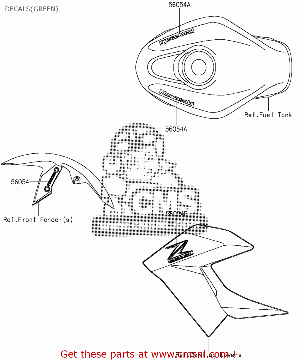 560541508 Mark,fuel Tank,kawasa Kawasaki buy the 560541508 at CMSNL