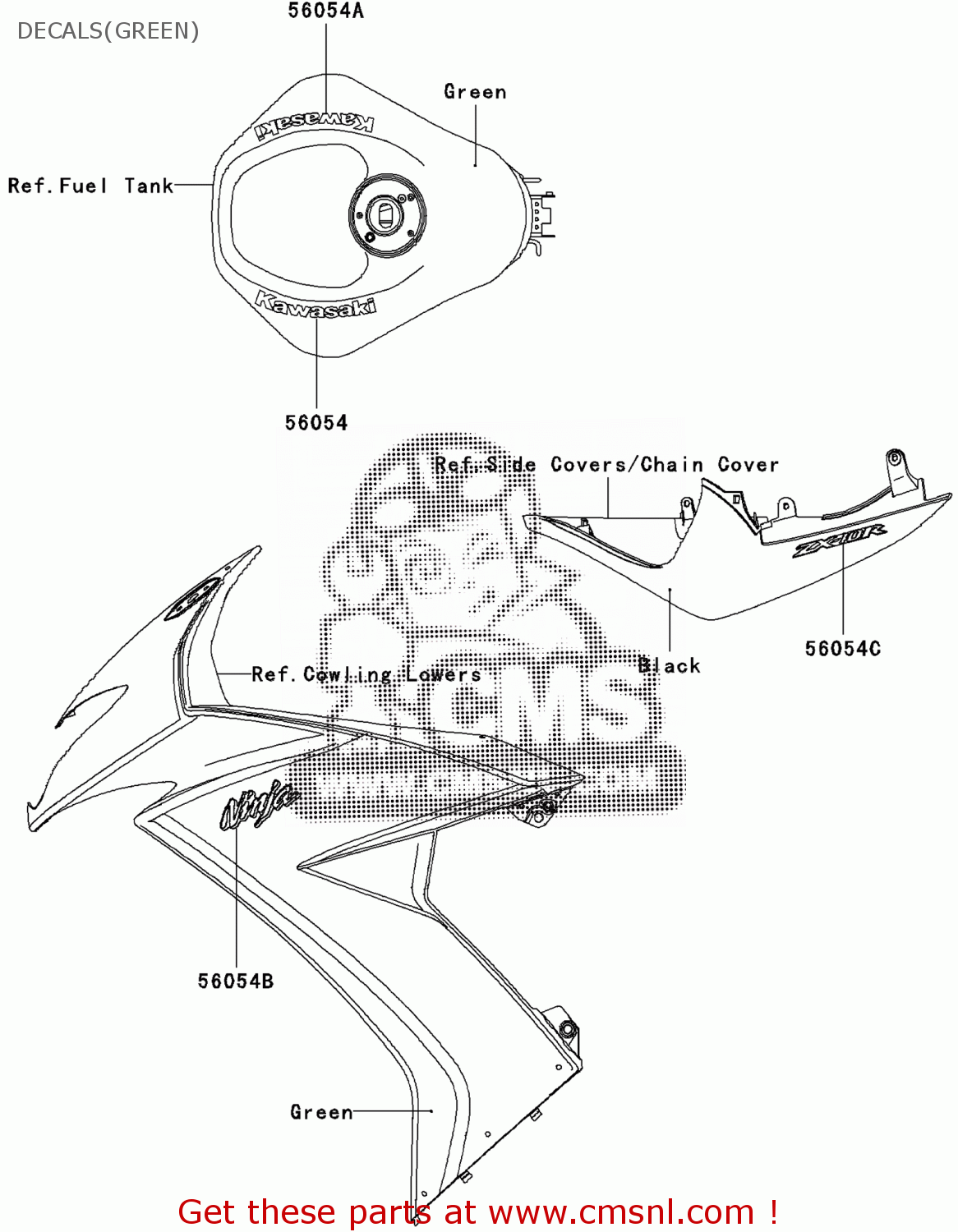 Kawasaki MARK,CNT COWLING,ZX-1 560540277 Kawasaki MARK,CNT COWLING,ZX-1 560540277