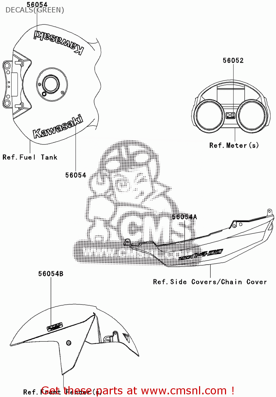 560540940 Mark,fuel Tank,kawasa Kawasaki buy the 560540940 at CMSNL
