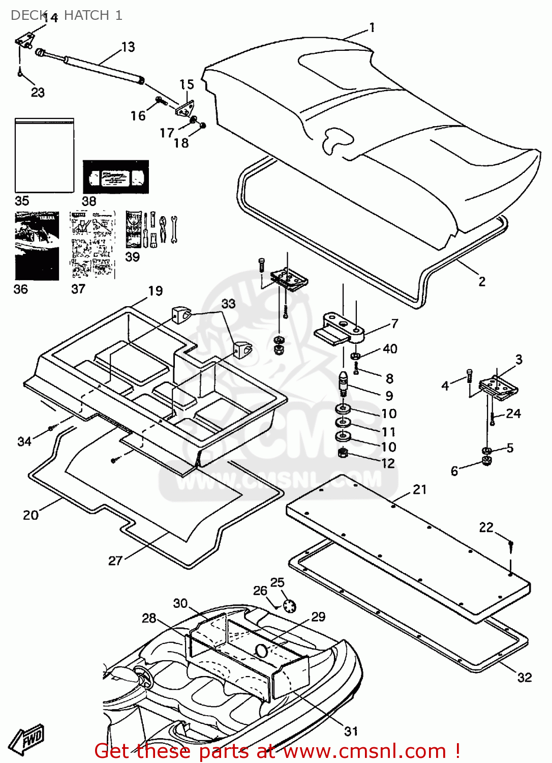 F0UU266B01 Seal, Engine Hatch Yamaha buy the F0UU266B01 at CMSNL
