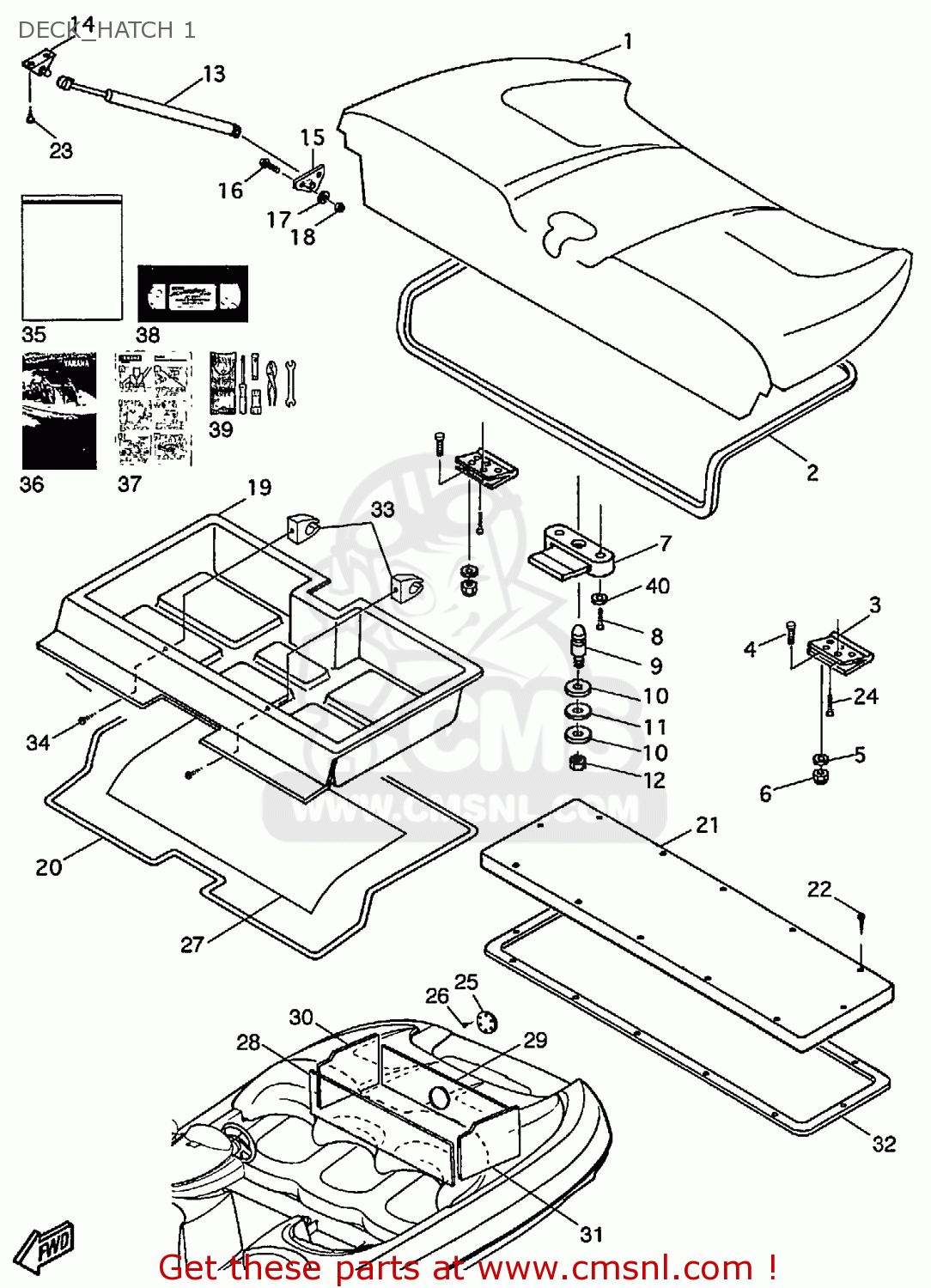 F0YU516B00 Engine Compartment Hatch Yamaha buy the F0YU516B00 at CMSNL