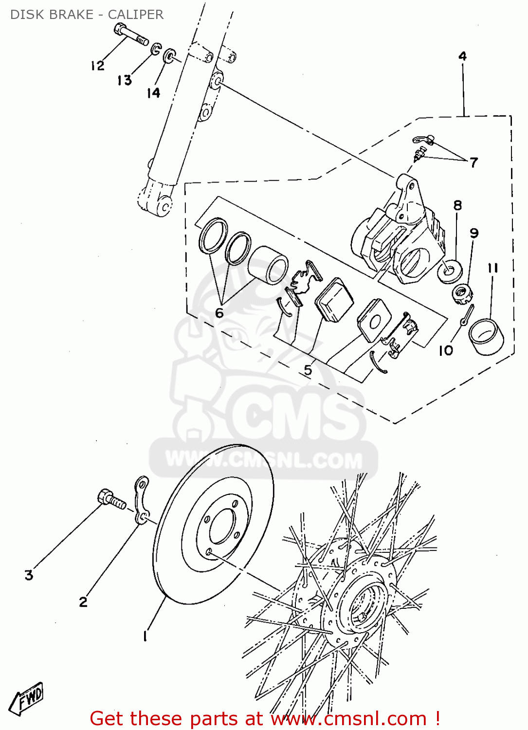 CALIPER ASSY for FS1DX 1979 WESTGERMANY TYPE 3F2 - order at CMSNL