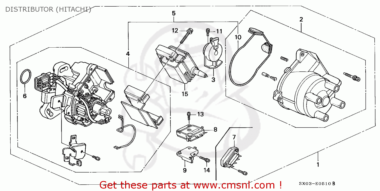 30105P1EA61 Housing, Distributor Honda buy the 30105P1EA61 at CMSNL