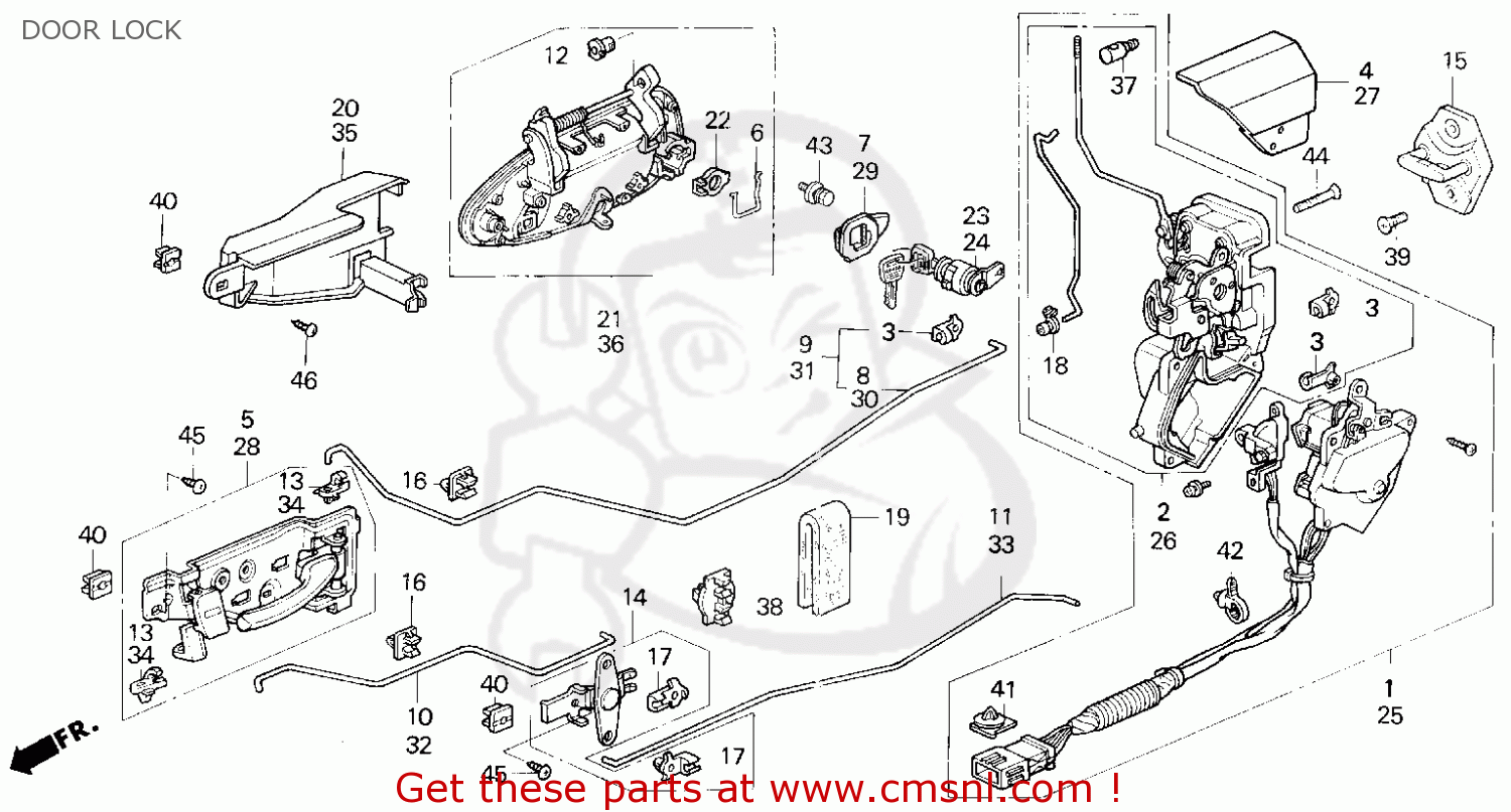 72150SS0A03: Lock Assy L Door Honda - buy the 72150-SS0-A03 at CMSNL