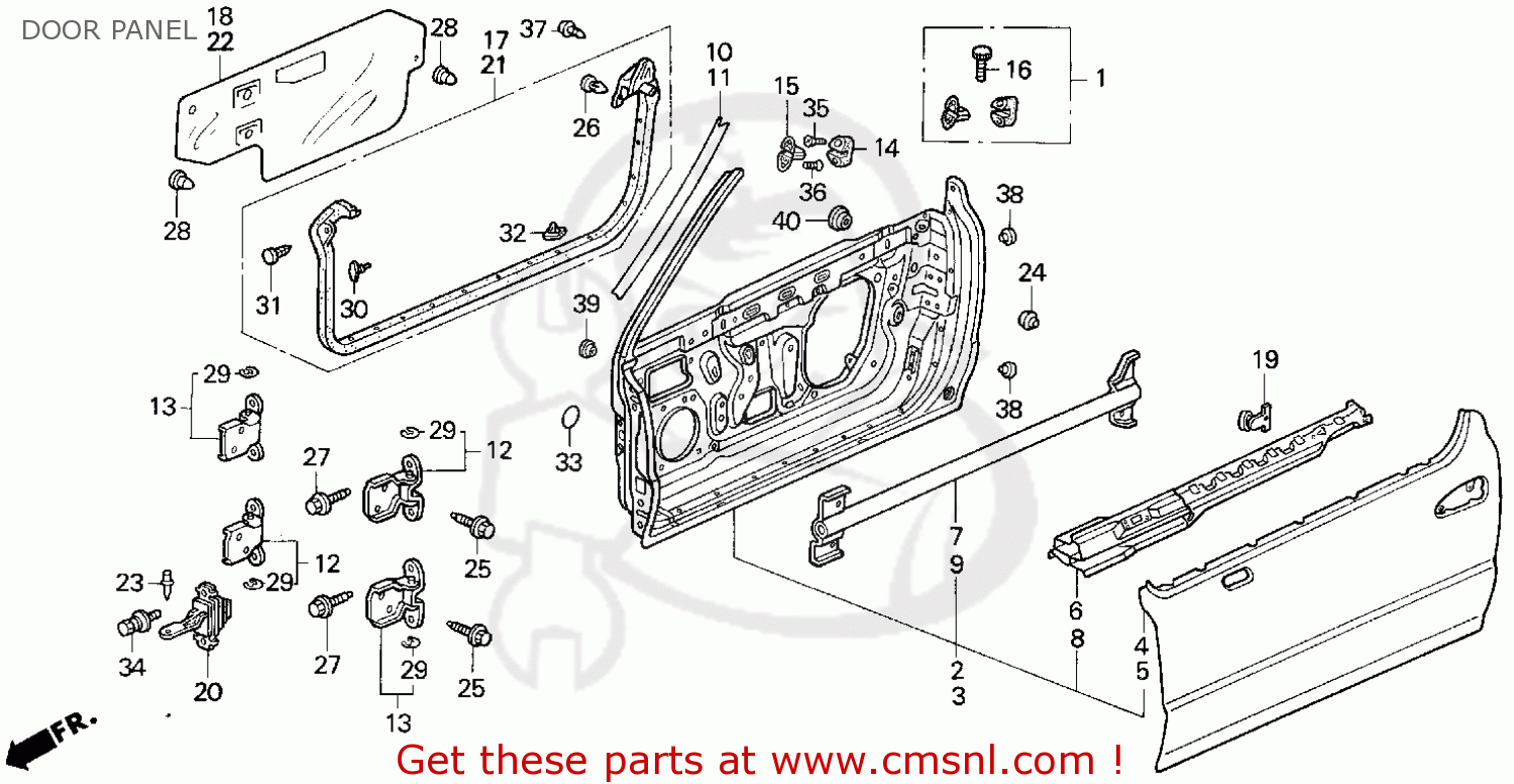 honda del sol door panel