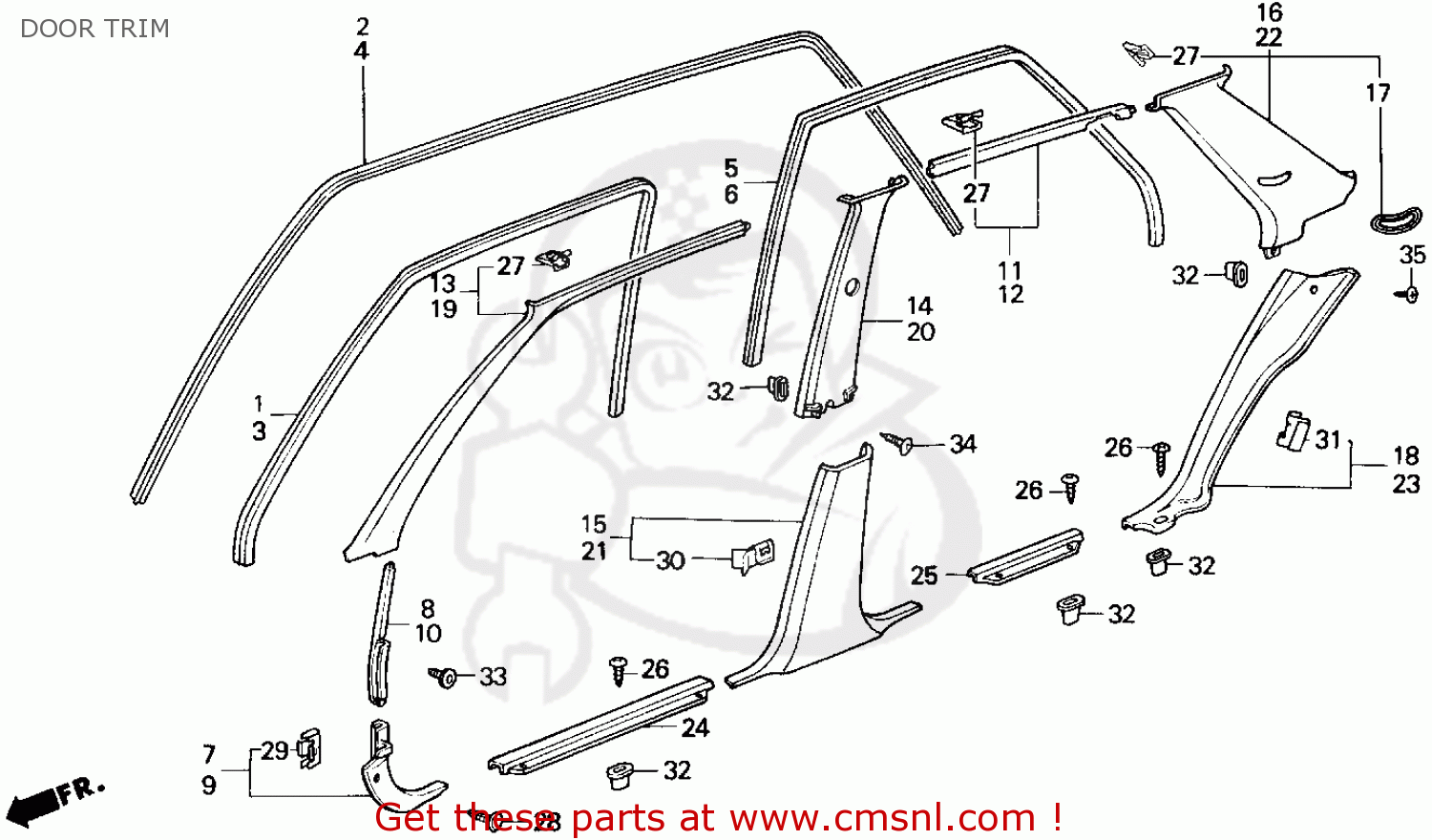 83161SE3A00ZG: Lining, L. *r92l* Honda - buy the 83161-SE3-A00ZG at CMSNL