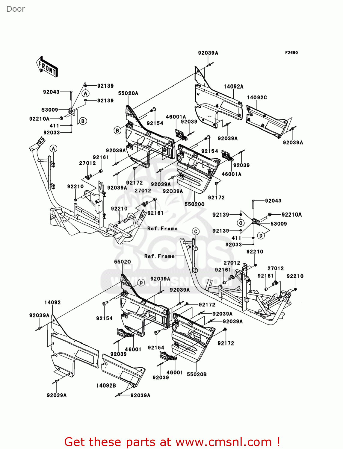 14092074840E Cover,side Guard,fr,l Kawasaki buy the 14092074840E