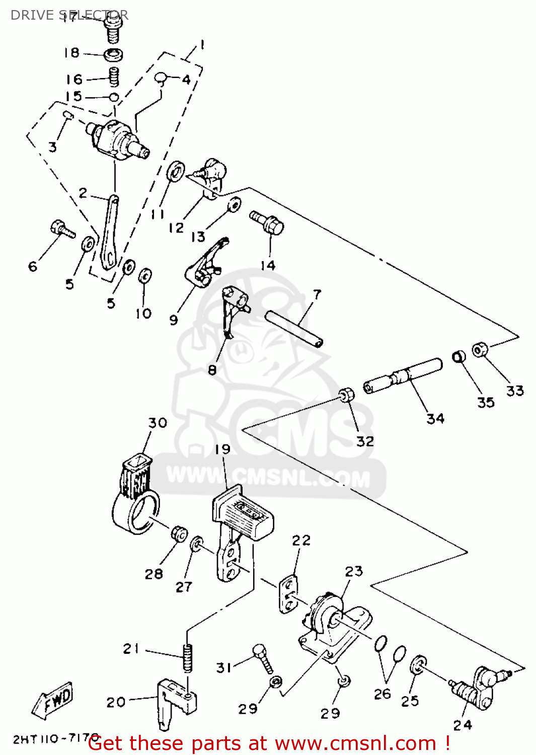 59V1815000 Shift Lever Assy Yamaha buy the 59V1815000 at CMSNL
