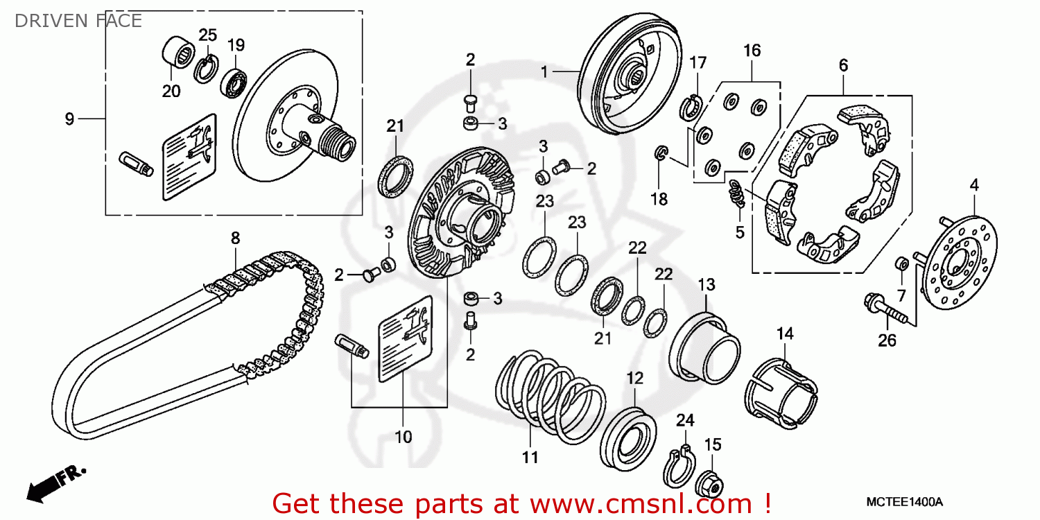 23221MEF010: Face Set,movable Honda - buy the 23221-MEF-010 at CMSNL