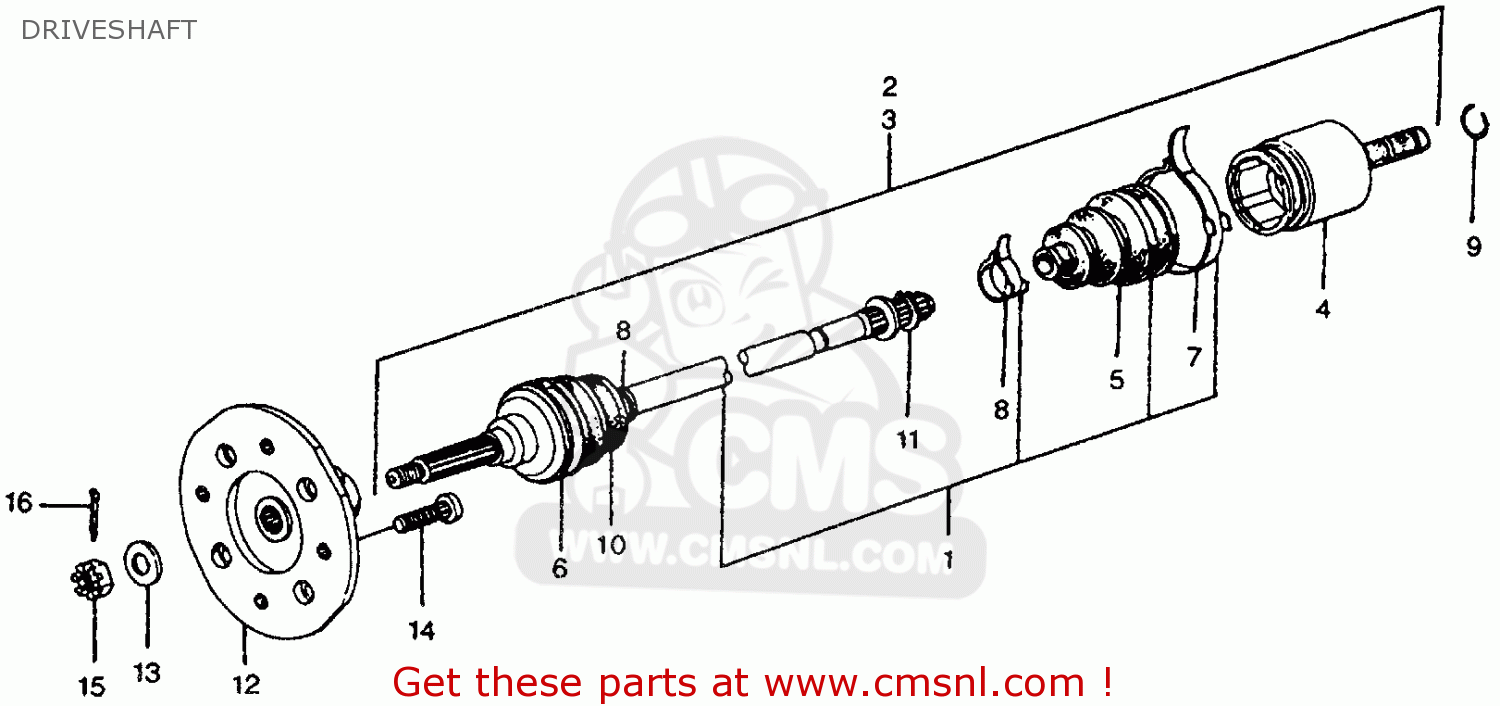 SHAFT,R DRIVE for CIVIC WAGON 1975 WGN (KA,KL) order at CMSNL