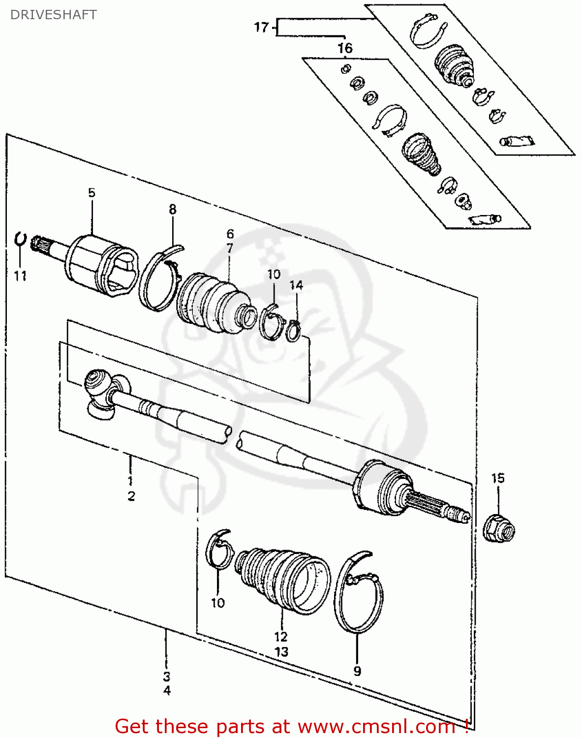 44011SA5327 Driveshaft Set, L. Honda buy the 44011SA5327 at CMSNL