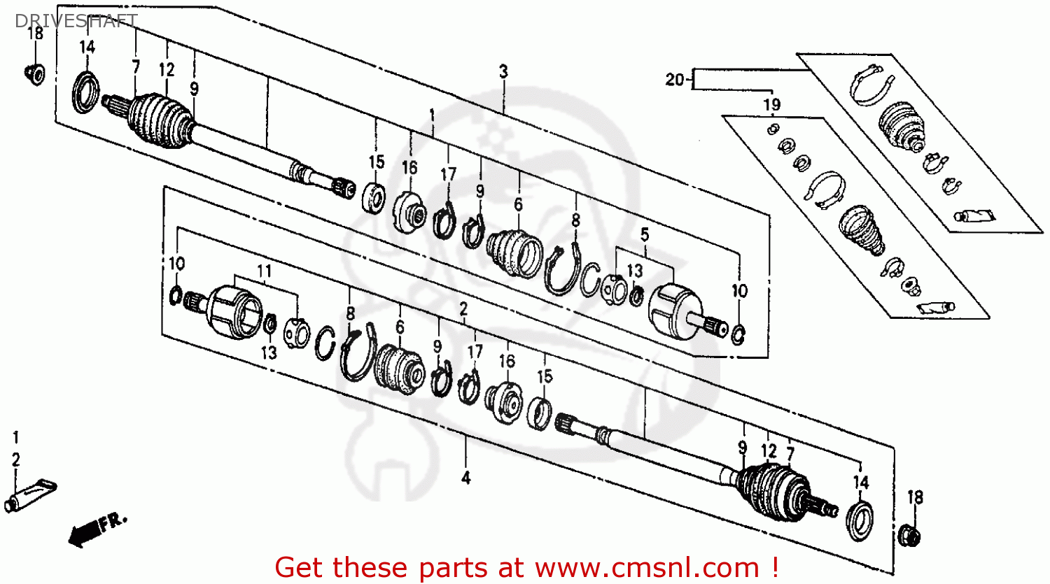 44305SD9013 Driveshaft Assy., Honda buy the 44305SD9013 at CMSNL