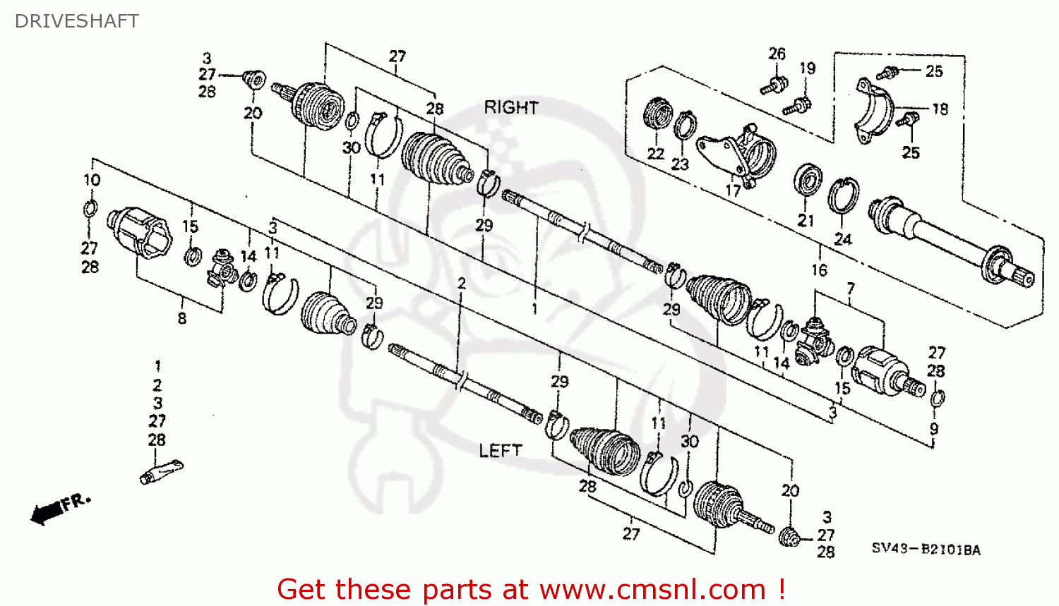 44017SV7000 Cv Boot Set, Inboard Honda buy the 44017SV7000 at CMSNL