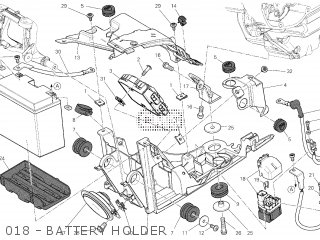 018 - BATTERY HOLDER - DVL 2013 MY13 (DIAVEL CARBON) D170-00013