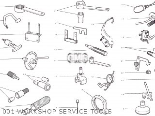 001 WORKSHOP SERVICE TOOLS - HYM796 2012 USA (HYPERMOTARD 796) 9151-3121D