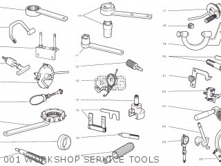 001 WORKSHOP SERVICE TOOLS - M1100S 2010 EU (MONSTER 1100S) 9151-2841C