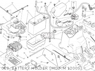 018  BATTERY HOLDER [MOD:M 1200S] - M1200S 2015 USA (MONSTER 1200S) D190-00015