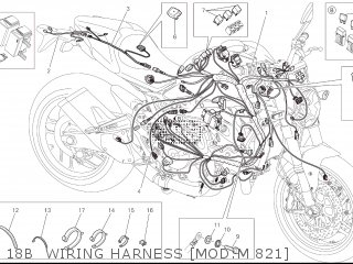 Ducati M821 2015 EU (MONSTER 821) D190-00015 parts lists and schematics