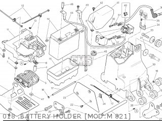 018  BATTERY HOLDER [MOD:M 821] - M821 2015 EU (MONSTER 821) D190-00015