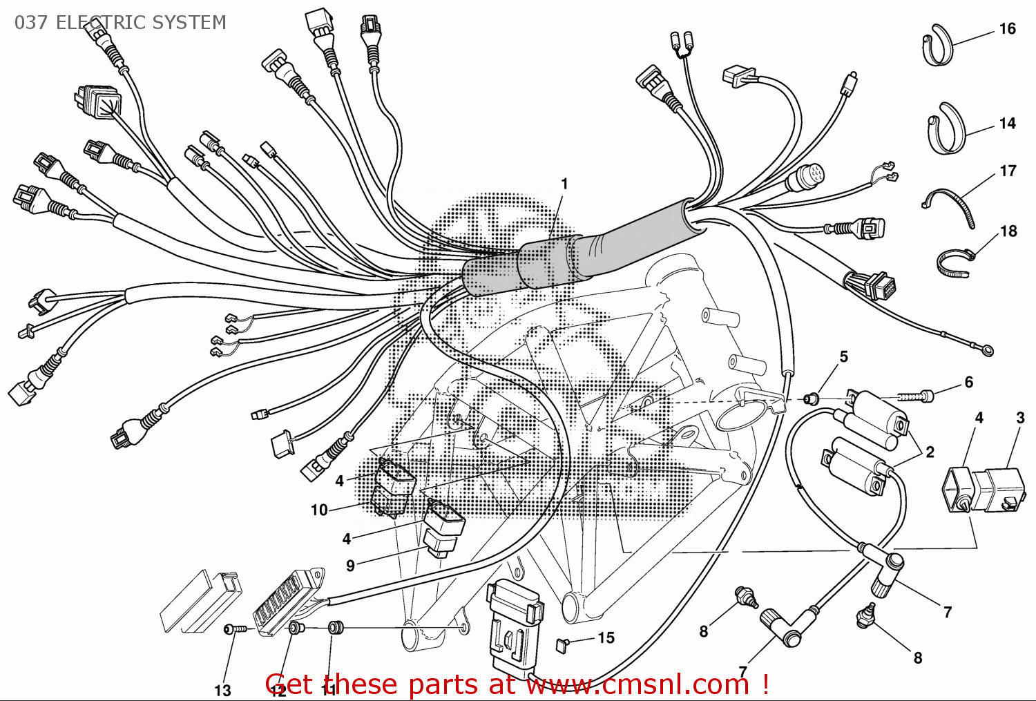 Ducati MH900 2002 USA (EVOLUZIONE) 9151-1241B 037 ELECTRIC SYSTEM - buy ...