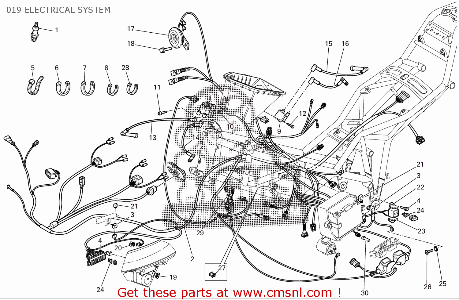 Ducati MTS1100S 2007 USA (MULTISTRADA 1100 S) 9151-2512A 019 ELECTRICAL ...