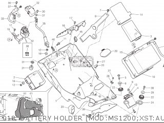 018  BATTERY HOLDER [MOD:MS1200;XST:AUS,EUR,FRA,JAP] - MTS1200 2015 MY15 (MULTISTRADA 1200 ABS) D210-00015