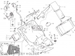 018 - BATTERY HOLDER - MTS950 2017 USA (MULTISTRADA 950 TOURING) D210-00017