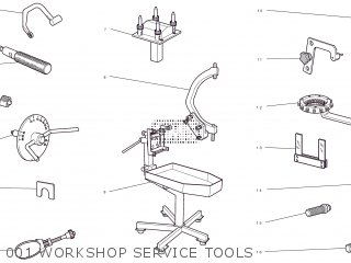 001 WORKSHOP SERVICE TOOLS - SBK1198 2010 USA (SUPERBIKE 1198) 9151-2911F