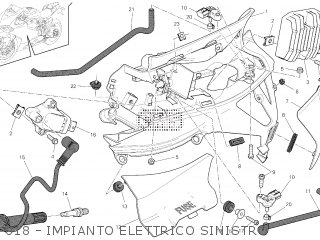 018 - IMPIANTO ELETTRICO SINISTRO - SBK1199S 2013 MY13 (SUPERBIKE 1199 PANIGALE S ABS) D150-00013