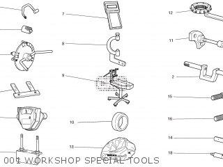 001 WORKSHOP SPECIAL TOOLS - SBK749 2005 USA (SUPERBIKE 749 DARK) 9151-1862C