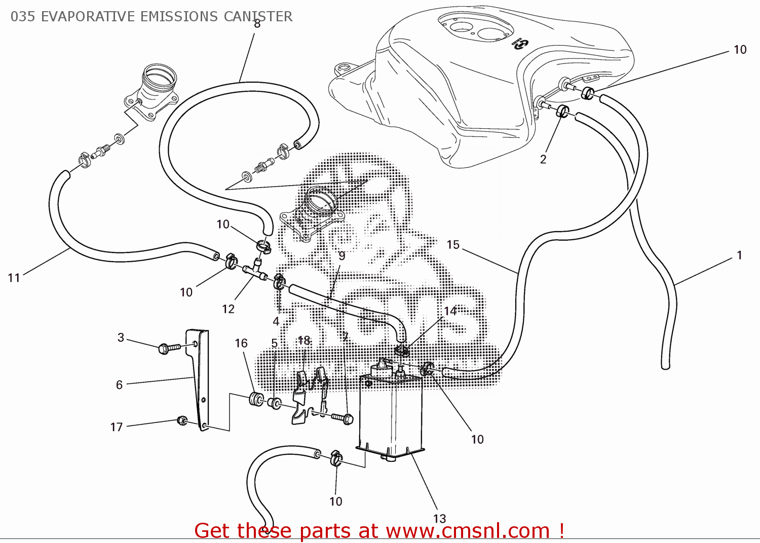 035 EVAPORATIVE EMISSIONS CANISTER - SBK749S 2006 USA (SUPERBIKE 749S ...