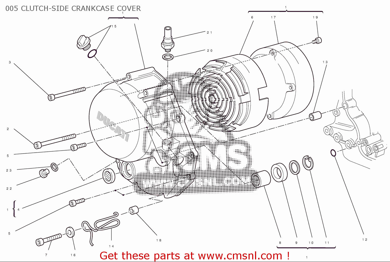 Ducati SCGT1000 2010 USA (SPORTCLASSIC GT 1000) 91512981B 005 CLUTCH