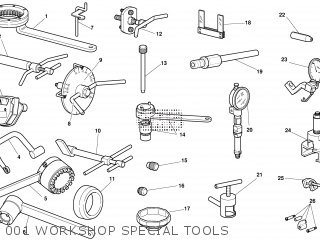 001 WORKSHOP SPECIAL TOOLS - SS750 2001 USA (SUPERSPORT 750 USA) 9151-0861C
