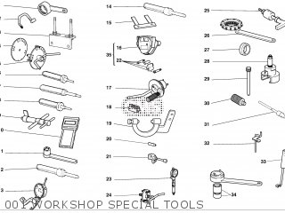 001 WORKSHOP SPECIAL TOOLS - SS900 2002 USA (SUPERSPORT 900) 9151-0611E