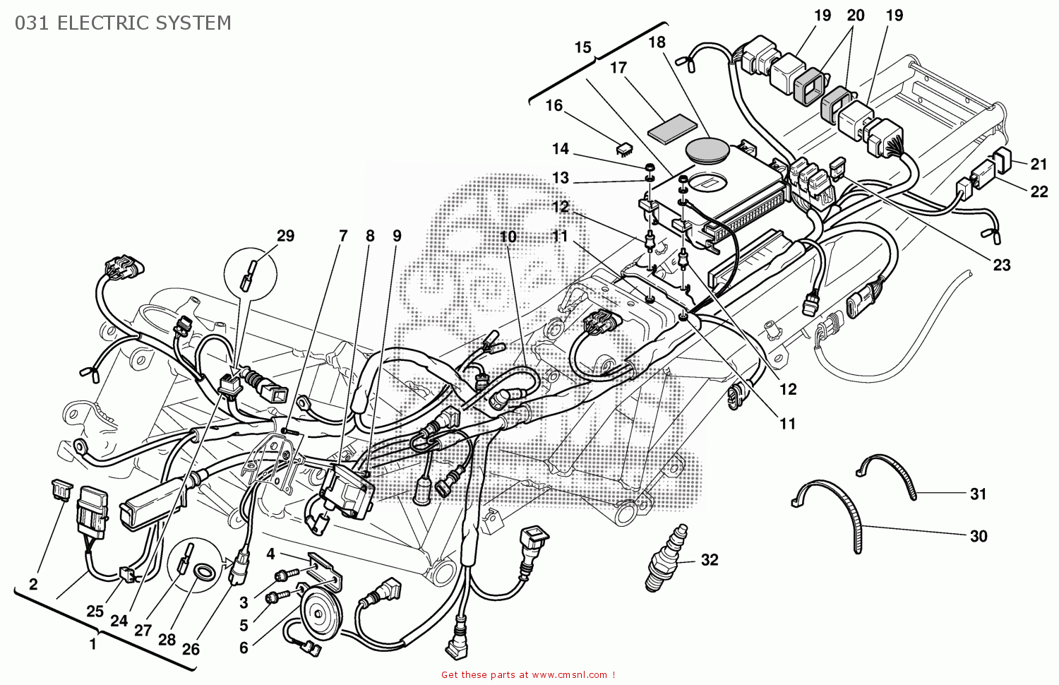 Ducati STST2 2001 USA (SPORTTOURING ST2) 9151-0461D 031 ELECTRIC SYSTEM ...